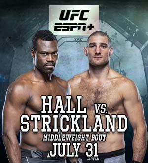 UFC on ESPN: Hall vs. Strickland | Bet MMA Live Odds with Oddessa.com