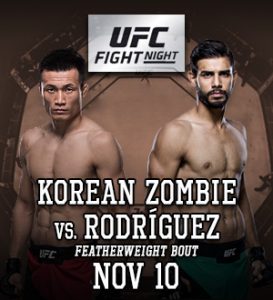UFC Fight Night 139: Korean Zombie vs. Rodríguez @ Pepsi Center, Denver, Colorado. | Denver | Colorado | United States