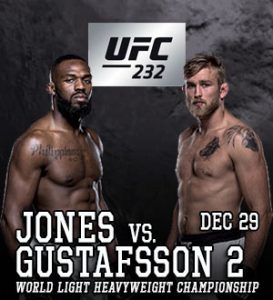 UFC 232: Jones vs. Gustafsson 2 @ T-Mobile Arena, Paradise, Nevada.