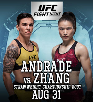 UFC Fight Night 157: Andrade vs. Zhang | Bet MMA Live Odds with Oddessa.com