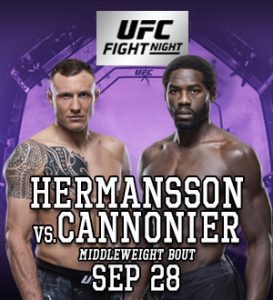UFC Fight Night 160: Hermansson vs. Cannonier @ Royal Arena, Copenhagen, Denmark.