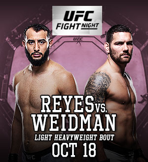 UFC on ESPN 6: Reyes vs. Weidman | Bet MMA Live Odds with Oddessa.com