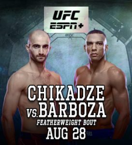 UFC on ESPN: Barboza vs. Chikadze @ UFC Apex, Enterprise.