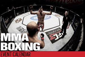 MMA and Boxing Events Calendar